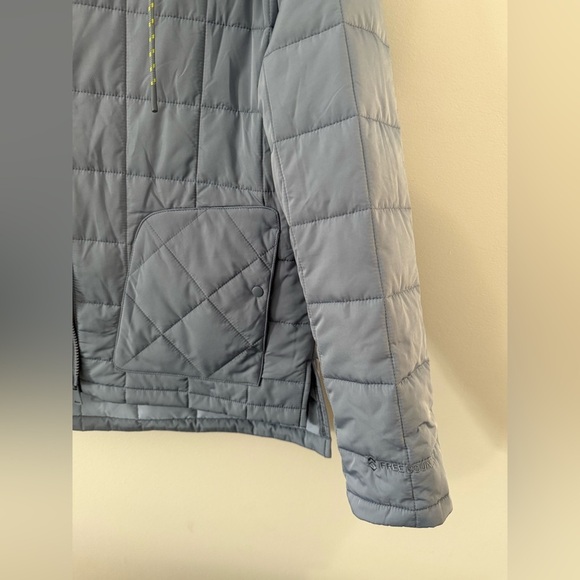 Free Country Puffer Coat Jacket Hood Light Blue Lightweight Size S M Comfy - Picture 5 of 9